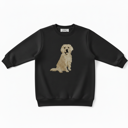 Cute Golden Doodle Sitting Graphic Crewneck C1043