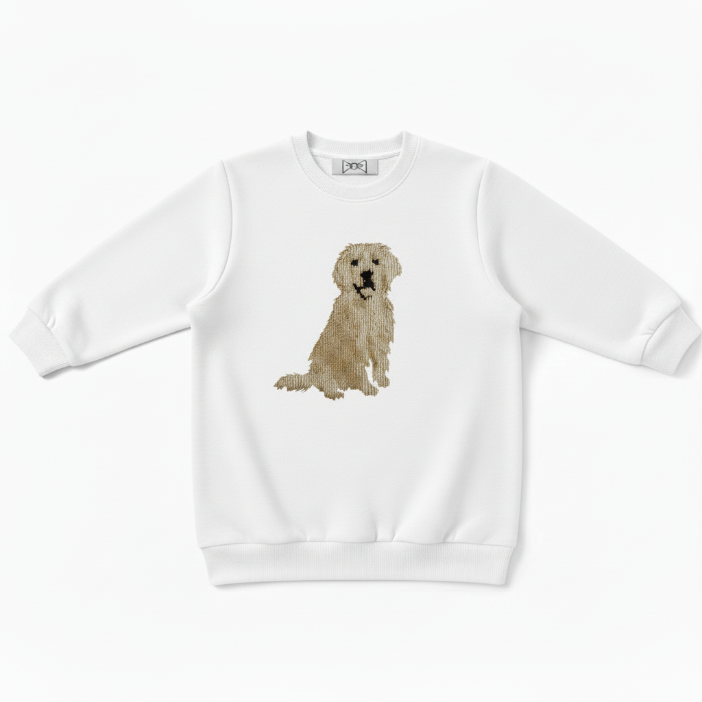 Cute Golden Doodle Sitting Graphic Crewneck C1043