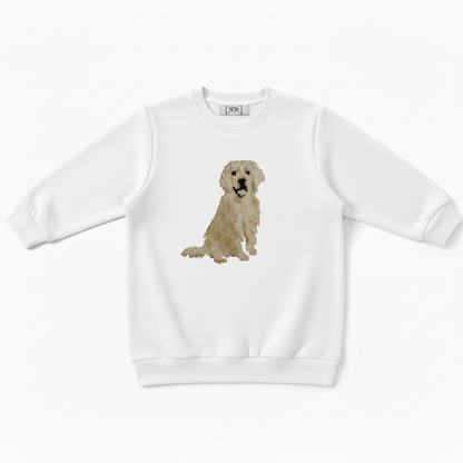 Cute Golden Doodle Sitting Graphic Crewneck C1043