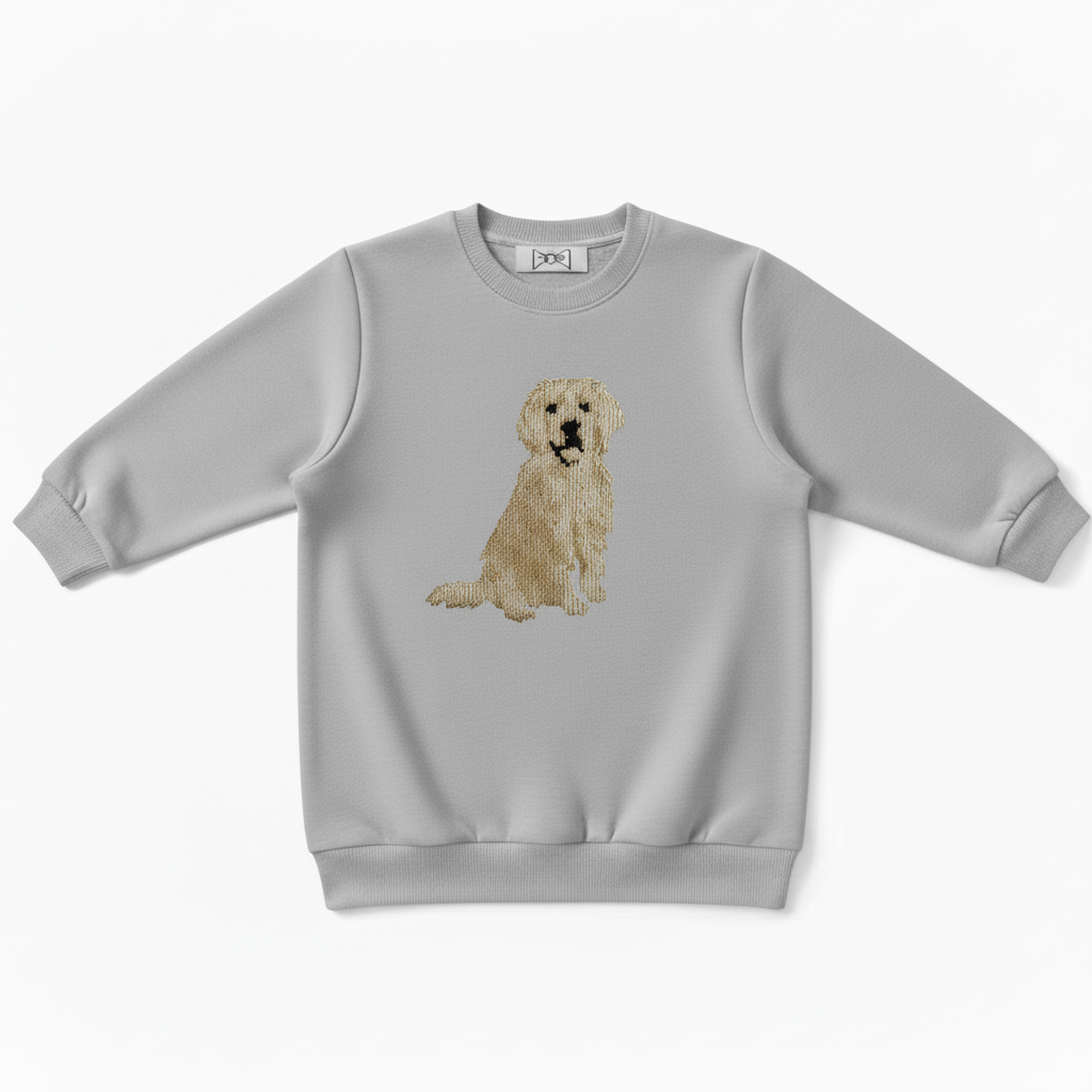 Cute Golden Doodle Sitting Graphic Crewneck C1043