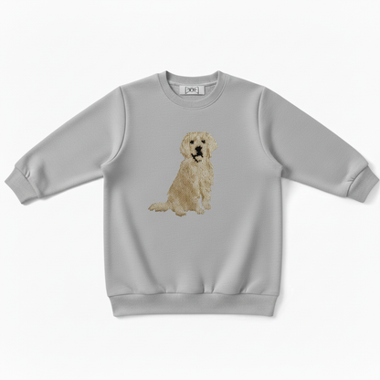Cute Golden Doodle Sitting Graphic Crewneck C1043