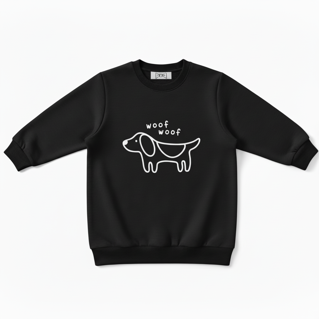 Woof Woof Dog Graphic Lover Crewneck C1047