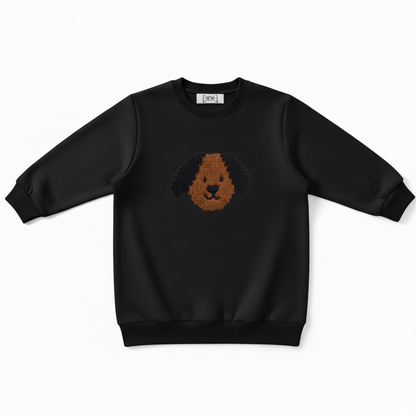 Adorable Curly Poodle Dog Lover Crewneck C1048