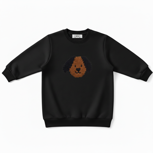 Adorable Curly Poodle Dog Lover Crewneck C1048