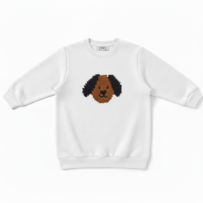Adorable Curly Poodle Dog Lover Crewneck C1048