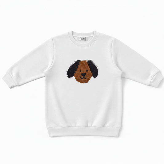 Adorable Curly Poodle Dog Lover Crewneck C1048