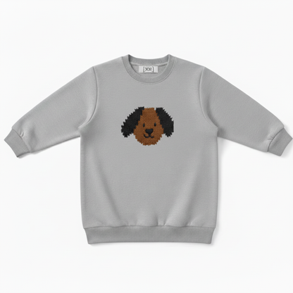 Adorable Curly Poodle Dog Lover Crewneck C1048