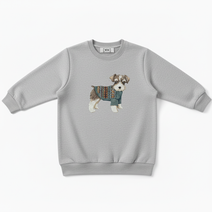 Cute Schnauzer Green Sweater Graphic Crewneck C1052