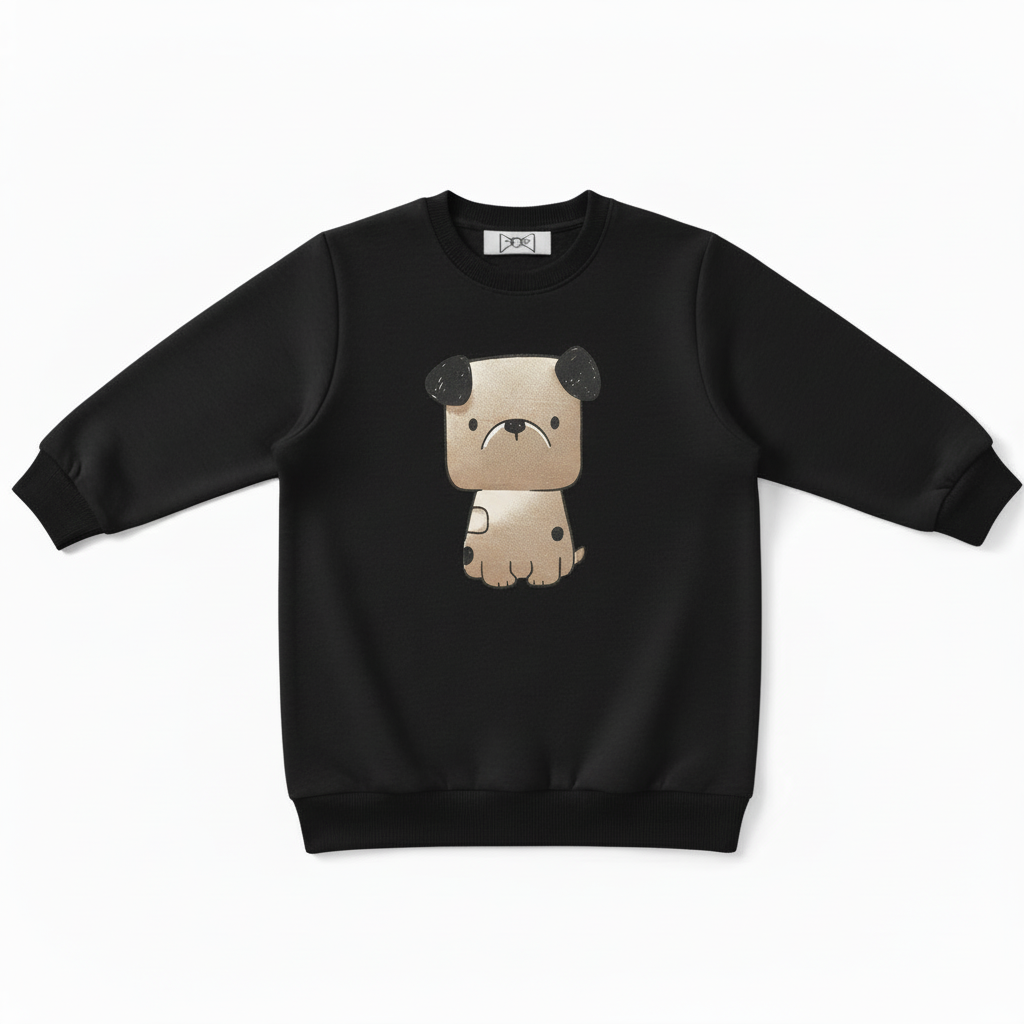 Funny Grumpy Bulldog Sitting Pose Gift Crewneck C1054