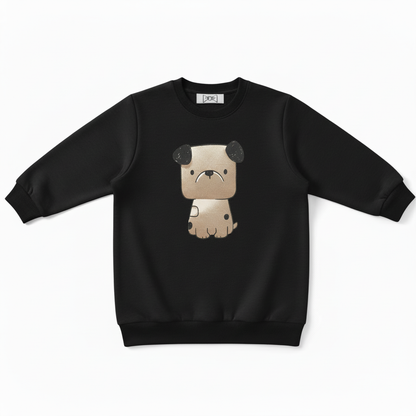 Funny Grumpy Bulldog Sitting Pose Gift Crewneck C1054