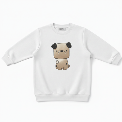 Funny Grumpy Bulldog Sitting Pose Gift Crewneck C1054