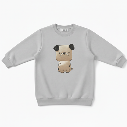 Funny Grumpy Bulldog Sitting Pose Gift Crewneck C1054