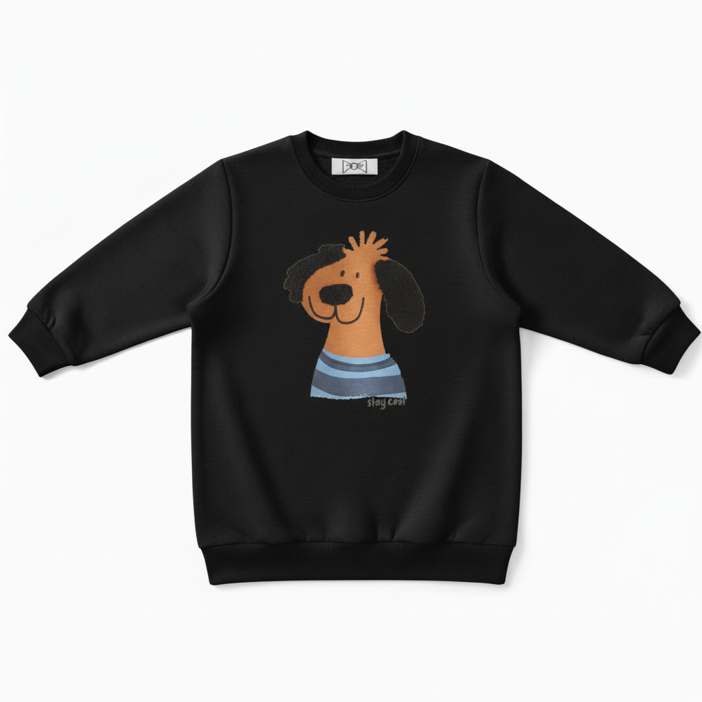 Stay Cool Striped Shirt Dog Lover Crewneck C1055