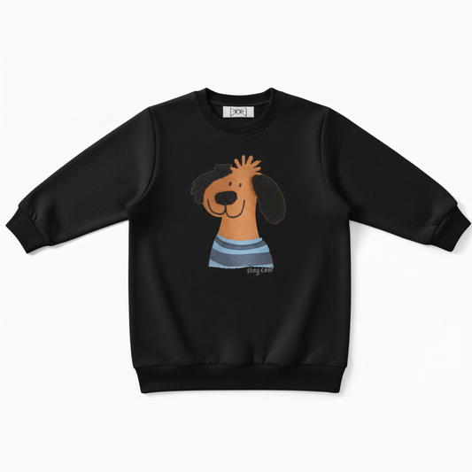 Stay Cool Striped Shirt Dog Lover Crewneck C1055