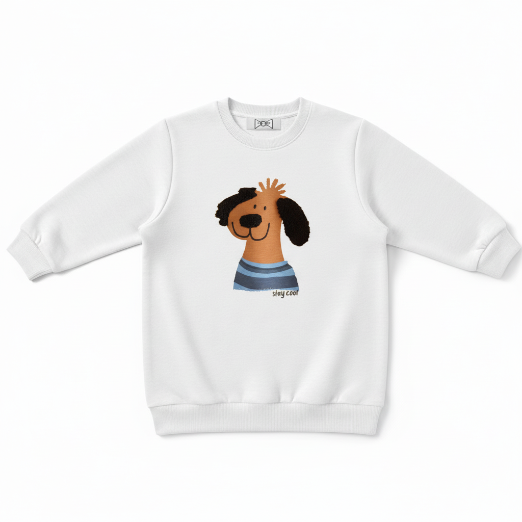 Stay Cool Striped Shirt Dog Lover Crewneck C1055