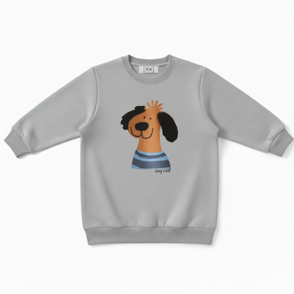 Stay Cool Striped Shirt Dog Lover Crewneck C1055
