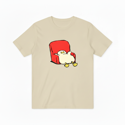 Relaxing Duck in Armchair T-Shirt, Ideal Gift for Anyone Who Loves to Unwind T4014