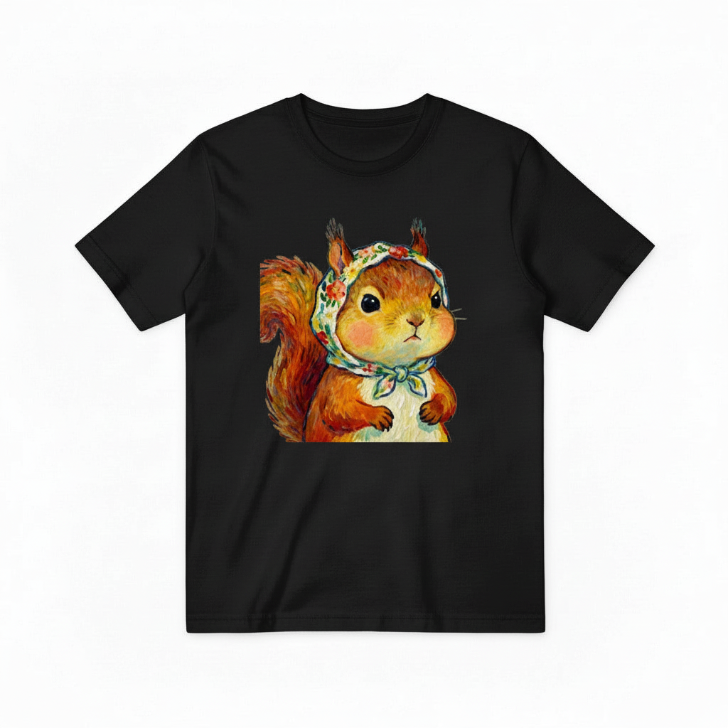 Nature Lover Squirrel Graphic Tee T4015