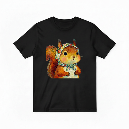 Nature Lover Squirrel Graphic Tee T4015