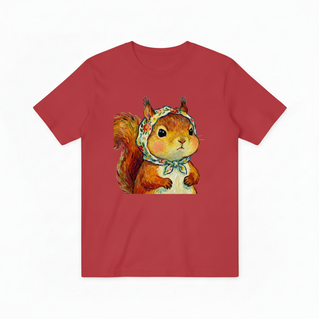 Nature Lover Squirrel Graphic Tee T4015