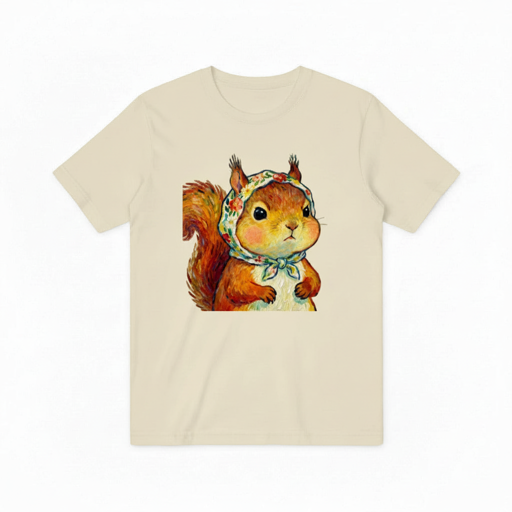 Nature Lover Squirrel Graphic Tee T4015