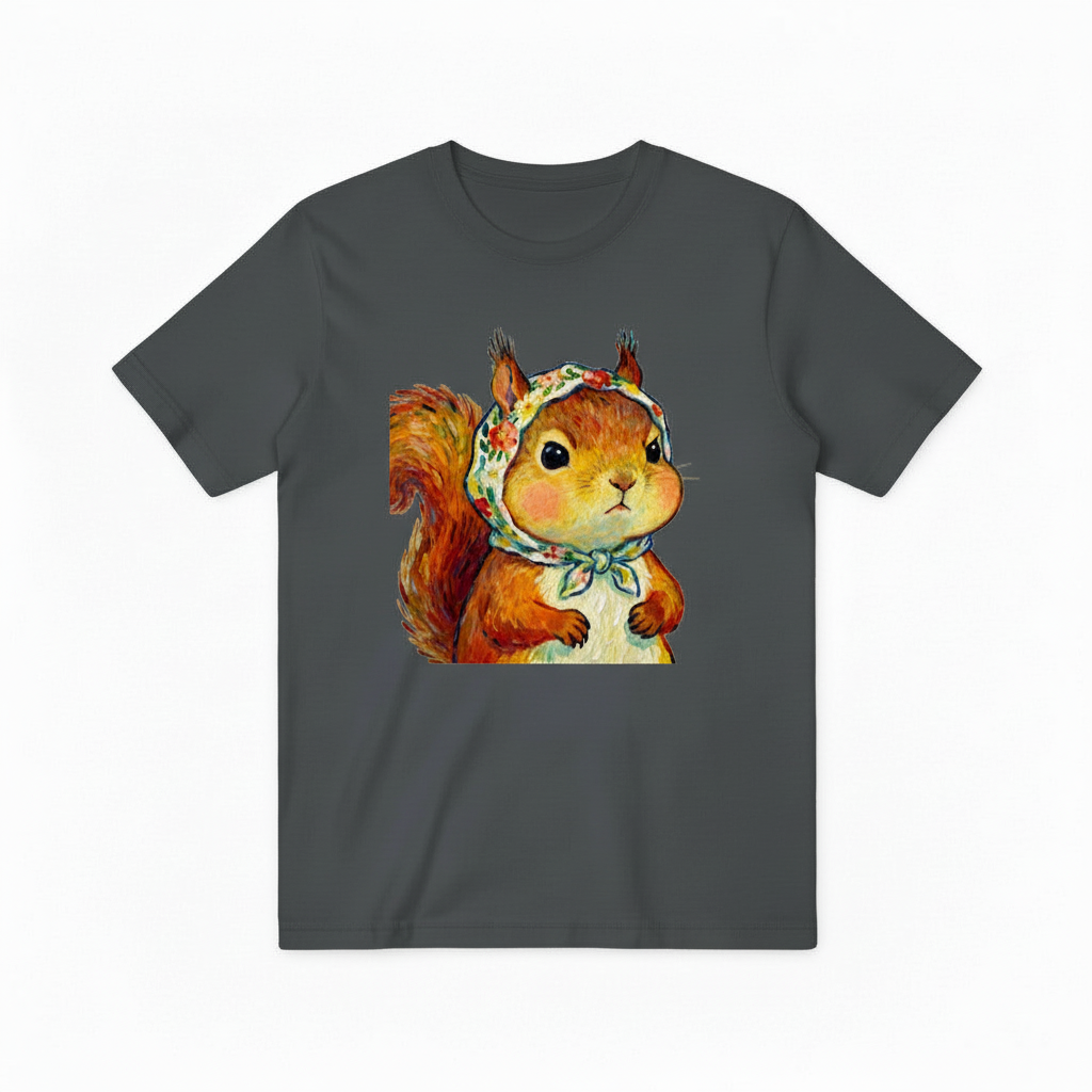 Nature Lover Squirrel Graphic Tee T4015