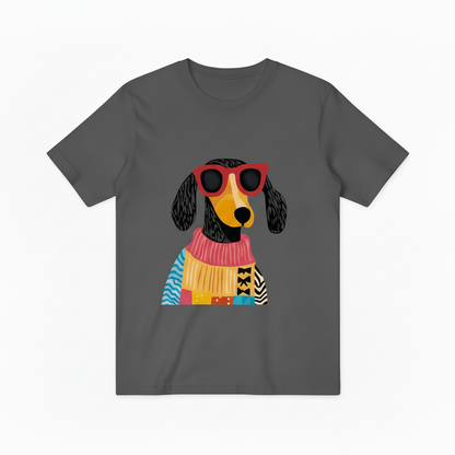 Colorful Patchwork Dachshund Graphic Tee, Funny Dog Lover Gift T-Shirt T4016