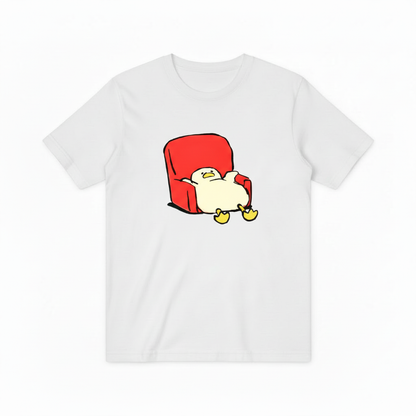Relaxing Duck in Armchair T-Shirt, Ideal Gift for Anyone Who Loves to Unwind T4014