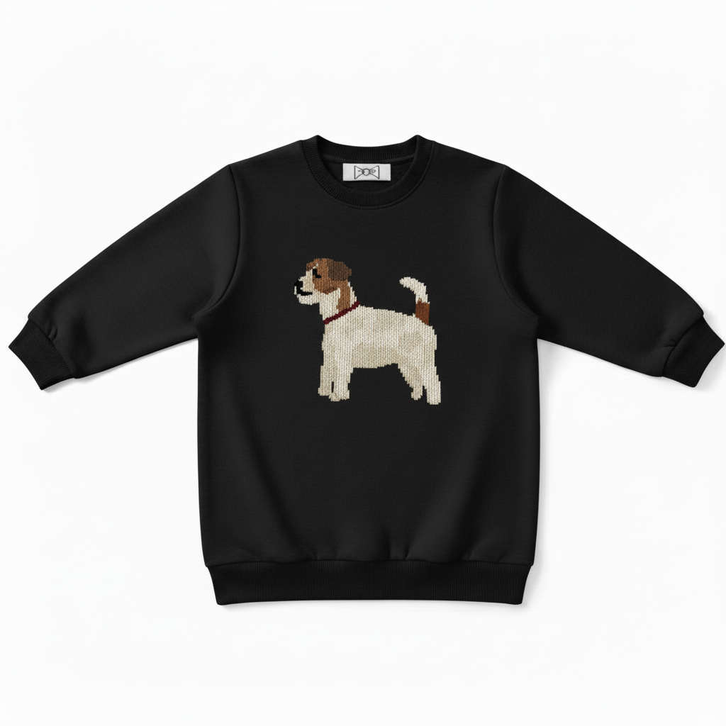 Cute Brown White Dog Standing Pose Crewneck C1058