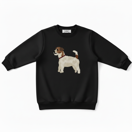 Cute Brown White Dog Standing Pose Crewneck C1058