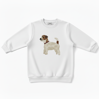 Cute Brown White Dog Standing Pose Crewneck C1058