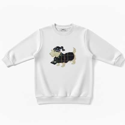 West Highland Terrier Holiday Pixel Dog Crewneck C1059