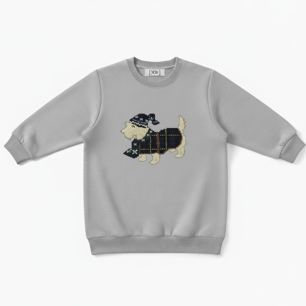 West Highland Terrier Holiday Pixel Dog Crewneck C1059