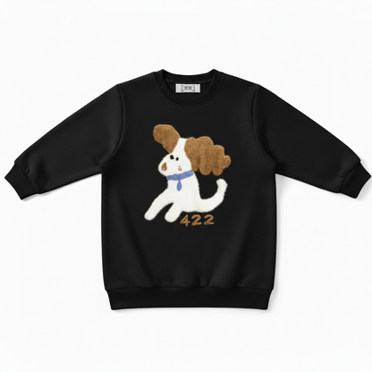 Fluffy Spaniel Blue Collar Dog Lover Crewneck C1060