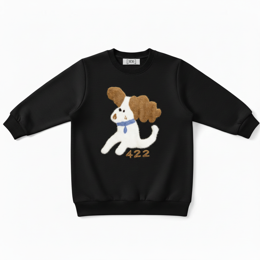 Fluffy Spaniel Blue Collar Dog Lover Crewneck C1060