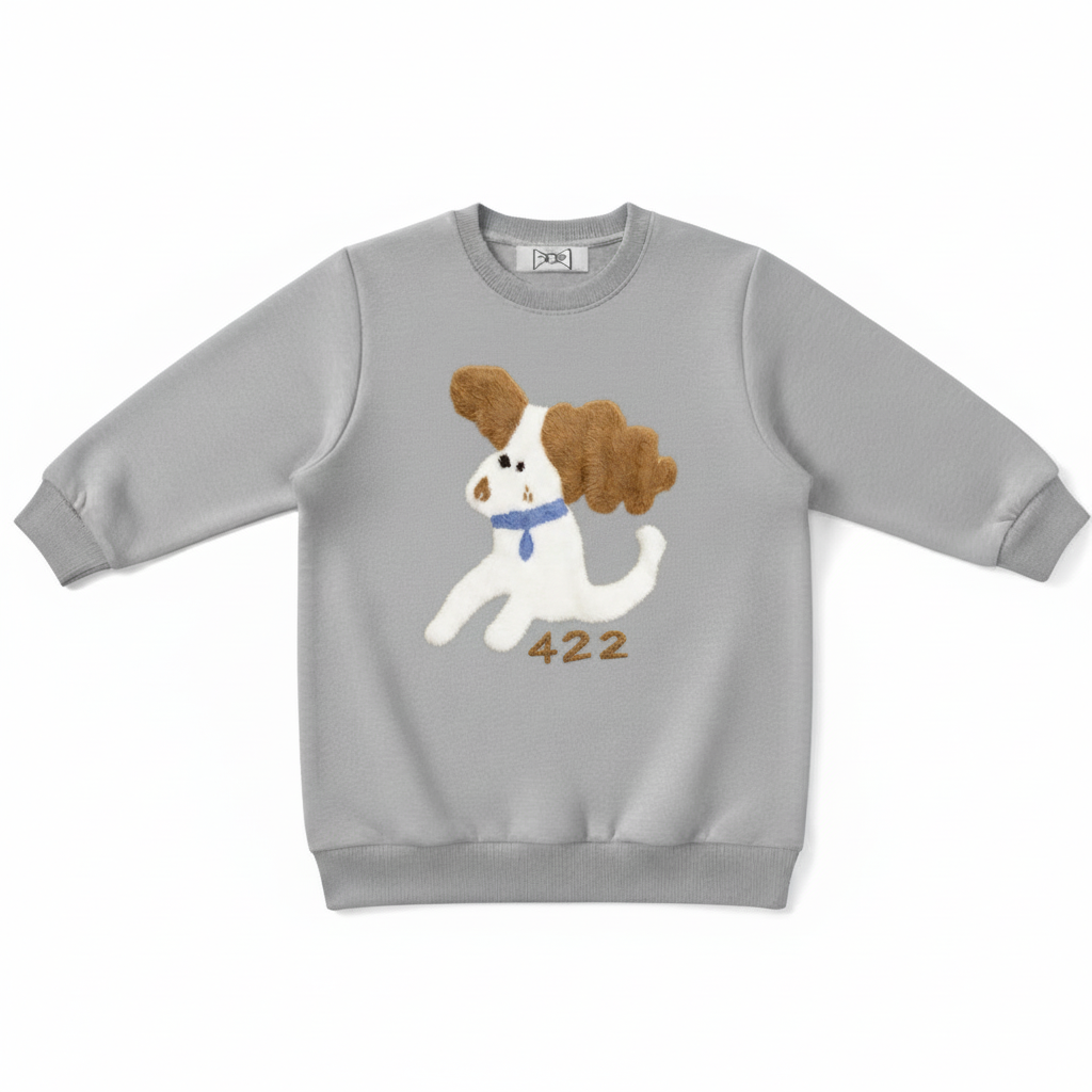Fluffy Spaniel Blue Collar Dog Lover Crewneck C1060