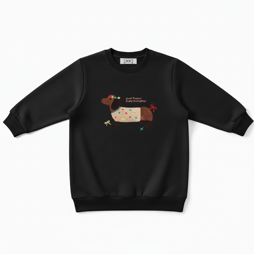 Good Puppy Enjoy Everyday Floral Heart Dog Crewneck C1062