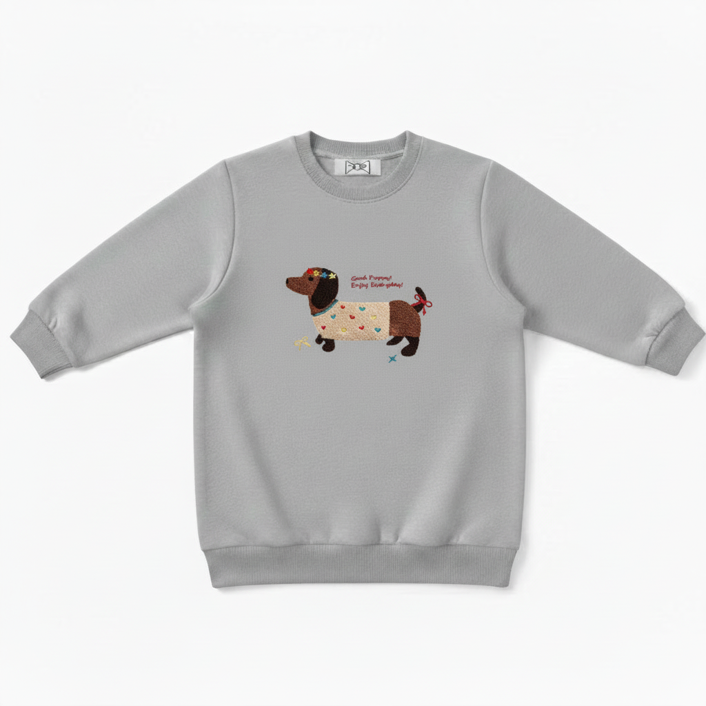 Good Puppy Enjoy Everyday Floral Heart Dog Crewneck C1062