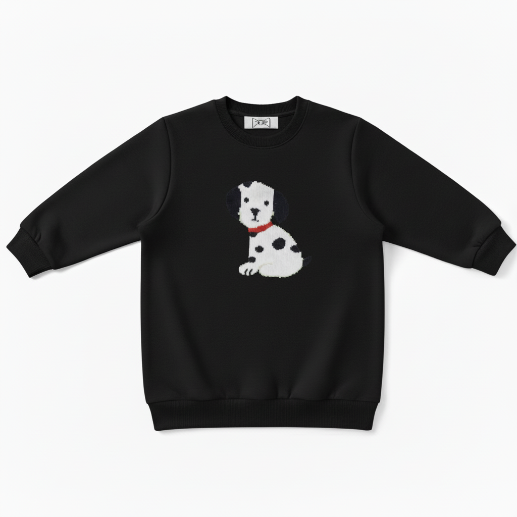 Dalmatian Puppy Red Collar Pixel Graphic Crewneck C1066