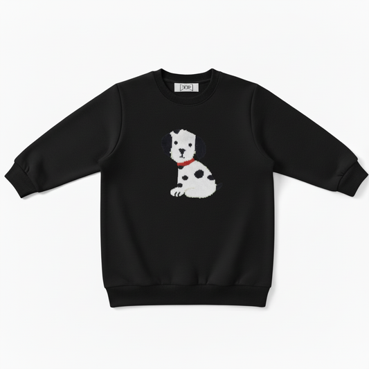 Dalmatian Puppy Red Collar Pixel Graphic Crewneck C1066