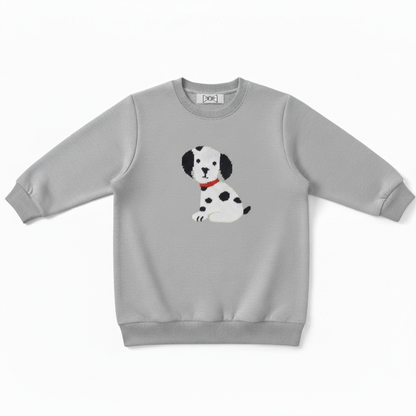 Dalmatian Puppy Red Collar Pixel Graphic Crewneck C1066