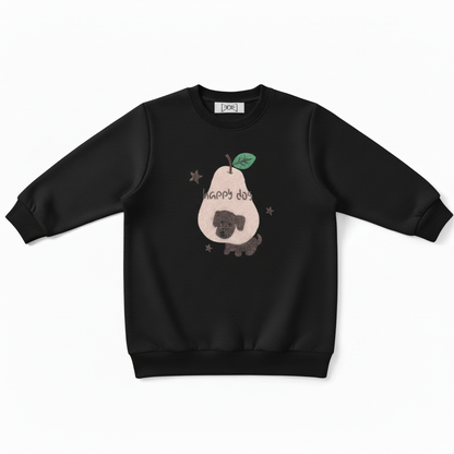 Happy Dog Pear Fruit Graphic Crewneck C1082