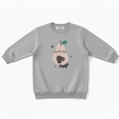 Happy Dog Pear Fruit Graphic Crewneck C1082