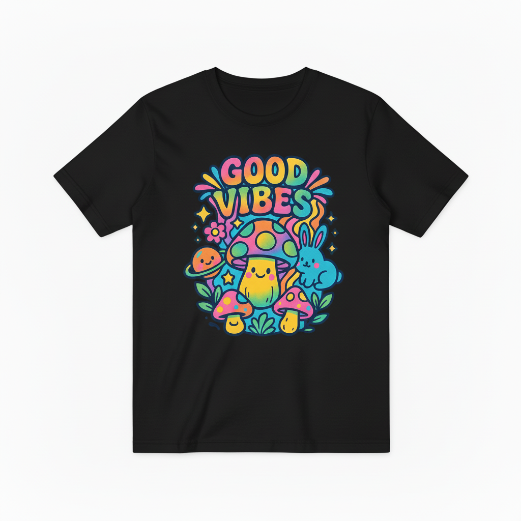 Colorful Psychedelic Graphic T-Shirt T4022