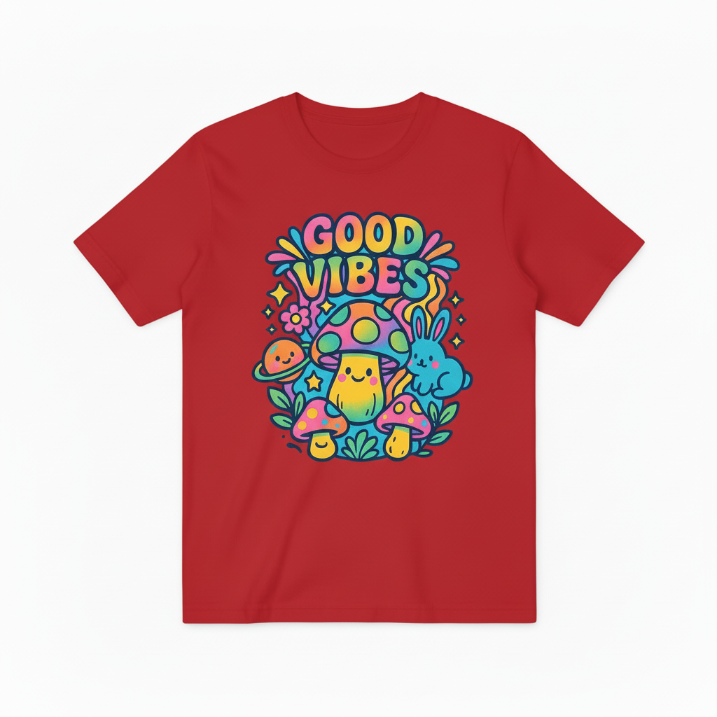 Colorful Psychedelic Graphic T-Shirt T4022