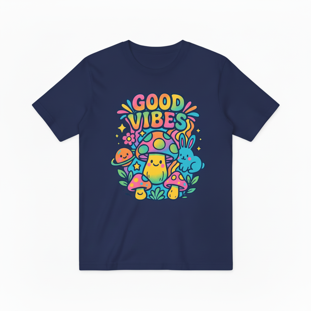 Colorful Psychedelic Graphic T-Shirt T4022