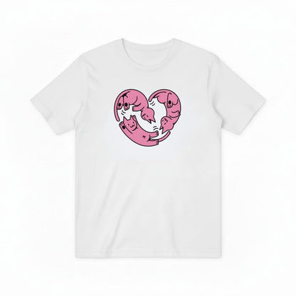 Purrfect Cat Heart Tee – Love in Every Stretch for Cat Parents T4021
