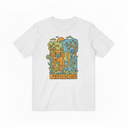 Field School Cat Graphic Tee - Retro Nature Lover T-Shirt T4027