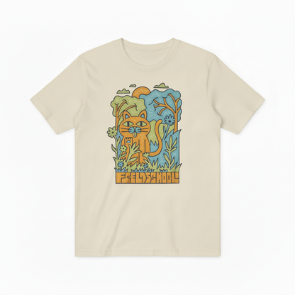 Field School Cat Graphic Tee - Retro Nature Lover T-Shirt T4027