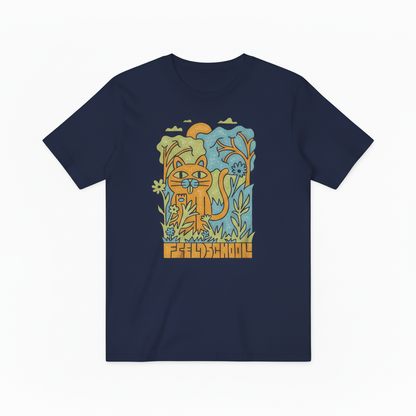 Field School Cat Graphic Tee - Retro Nature Lover T-Shirt T4027